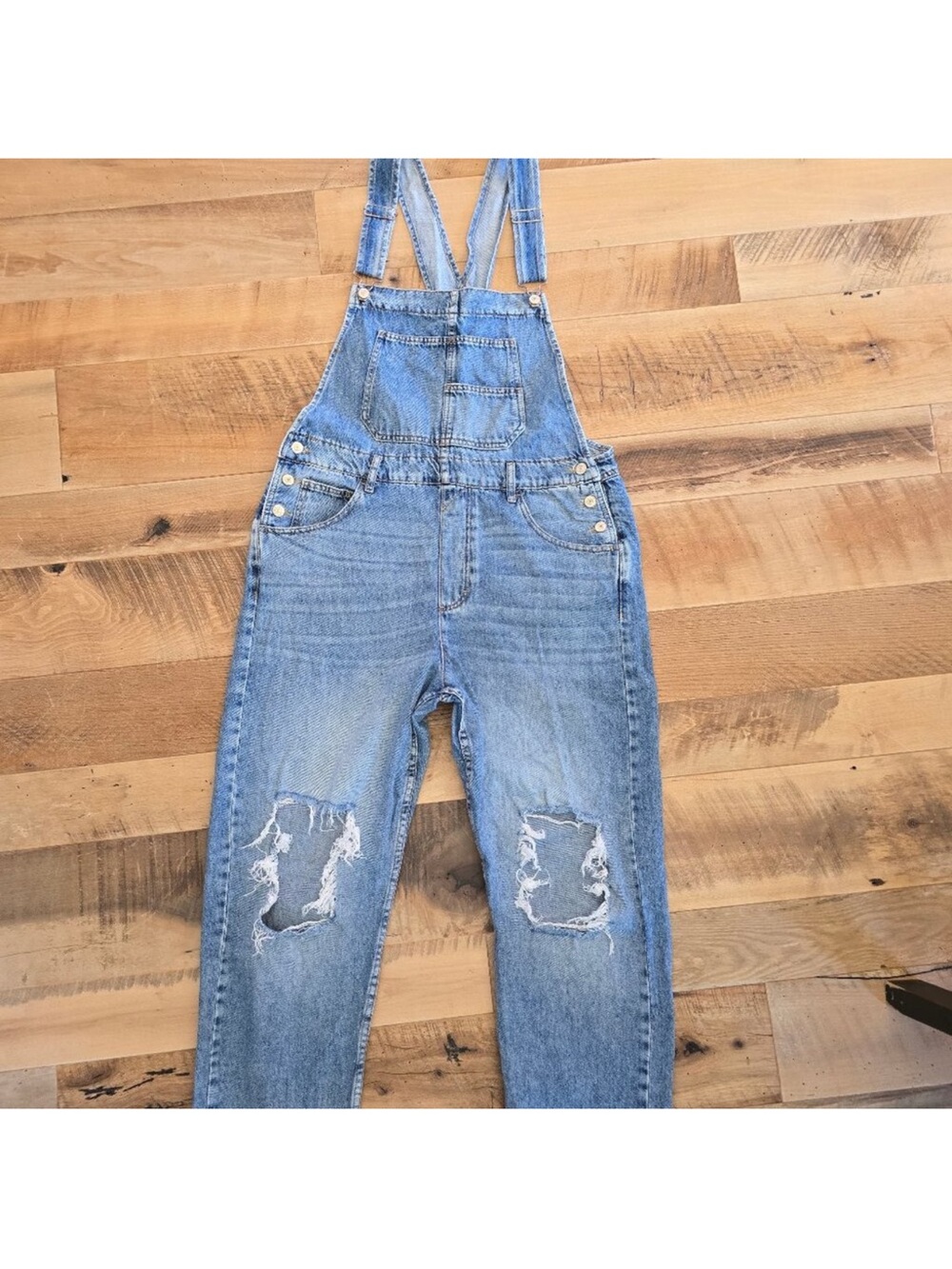 We the Free Ziggy Overalls Barnyard Blue Size Large